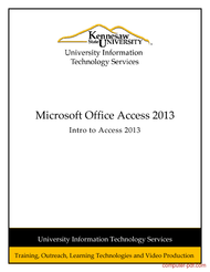 Ms access tutorial pdf